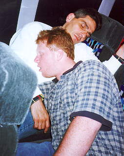 Tommy & Chris passed out on the ride back home to New Orleans
